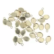 Pendentif ovale pour cabochon fond plat 8x6 mm - Gold filled (or laminé)  x1
