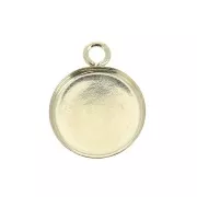Pendentif rond pour cabochon fond plat 10 mm - Gold filled (or laminé)  x1