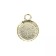 Pendentif rond pour cabochon fond plat 8 mm - Gold filled (or laminé)  x1
