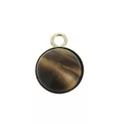 Pendentif rond pour cabochon fond plat 8 mm - Gold filled (or laminé)  x1