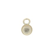 Pendentif rond pour cabochon fond plat 4 mm - Gold filled (or laminé)  x1|raw }}