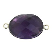 Intercalaire serti ovale pour cabochon fond plat 18x13 mm - Gold filled (or laminé)  x1