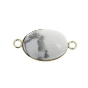 Intercalaire serti ovale pour cabochon fond plat 14x10 mm - Gold filled (or laminé) x1