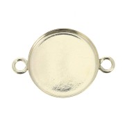 Intercalaire serti rond pour cabochon fond plat 12 mm - Gold filled (or laminé)  x1|raw }}