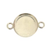 Intercalaire serti rond pour cabochon fond plat 10 mm - Gold filled (or laminé)  x1