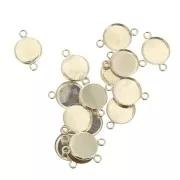 Intercalaire serti rond pour cabochon fond plat 10 mm - Gold filled (or laminé)  x1