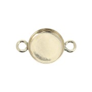 Intercalaire serti rond pour cabochon fond plat 8 mm - Gold filled (or laminé)  x1|raw }}