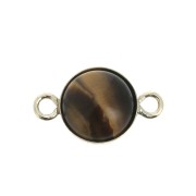 Intercalaire serti rond pour cabochon fond plat 8 mm - Gold filled (or laminé)  x1