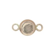 Intercalaire serti rond pour cabochon fond plat 6 mm - Gold filled (or laminé)  x1|raw }}