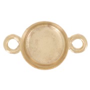 Intercalaire serti rond pour cabochon fond plat 4 mm - Gold filled (or laminé) x1|raw }}
