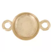 Intercalaire serti rond pour cabochon fond plat 4 mm - Gold filled (or laminé) x1