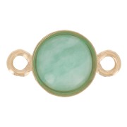 Intercalaire serti rond pour cabochon fond plat 4 mm - Gold filled (or laminé) x1