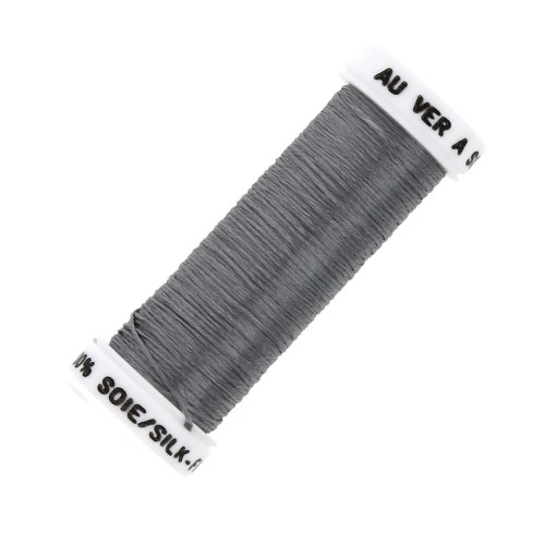 Fil à broder de soie ovale pour broderie traditionnelle - Gris souris (3224) x30m