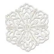 Estampe hexagone 2,7x2,7 cm argenté x1