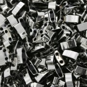 Miyuki Half Tila Beads 5x2.3x1.9mm HTL-55097 - Black Argentic Full x10g