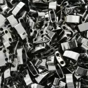 Miyuki Half Tila Beads 5x2.3x1.9mm HTL-55097 - Black Argentic Full x10g