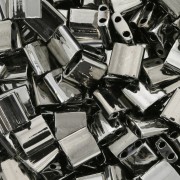 Miyuki Tila Beads 5x5x1.9 mm TL-55097 - Black Argentic Full x10g|raw }}