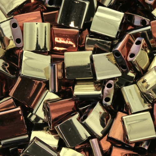 Miyuki Tila Beads 5x5x1.9 mm TL-55041 - Black California Gold Rush x10g