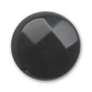 Perle facettée en pierre gemme Onyx Noir palet 12 mm x1