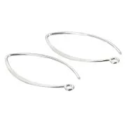 Crochets d'oreilles 32 mm en Argent 925 x20