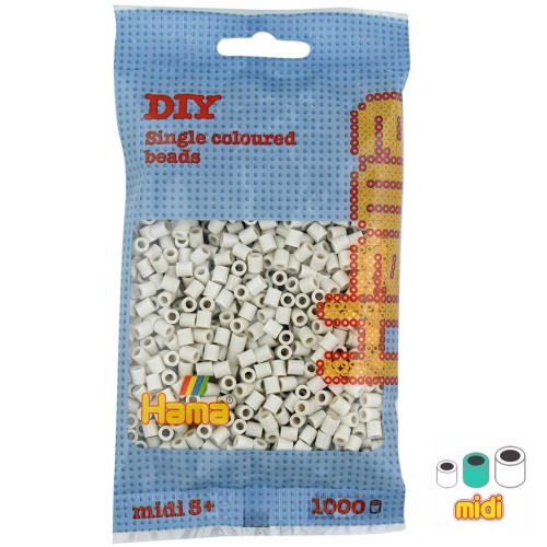Perles à repasser Hama MIDI 5 mm Blanc Calcaire (n°77) x1000