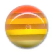 Ronde aplatie 14 mm feuilleté Jaune x1