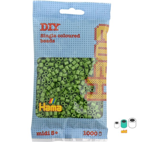Perles à repasser Hama MIDI 5 mm Vert Olive (n°84) x1000