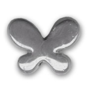 Papillon en céramique 17x22 mm Gris irisé