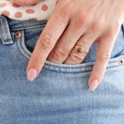 Bague réglable serti pour cabochon 6 mm Plaqué Or 3 microns x1