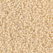 Rocaille Miyuki 15/0 492FR - Opaque Dark Cream AB Mat x8g