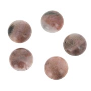 Cabochon rond 12 mm en pierre gemme - Rhodonite x1