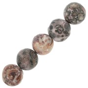 Perles rondes en pierre gemme 8 mm - Jaspe Leopard x10|raw }}