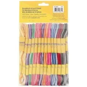 Assortiment 36 échevettes 6 brins pour bracelet brésilien & broderie - Ombrées x1