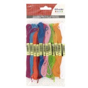Assortiment 12 échevettes pour bracelet brésilien & broderie - Fun x1|raw }}