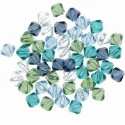 Mix de Toupies en cristal PureCrystal 5328 4 mm Pacific x50