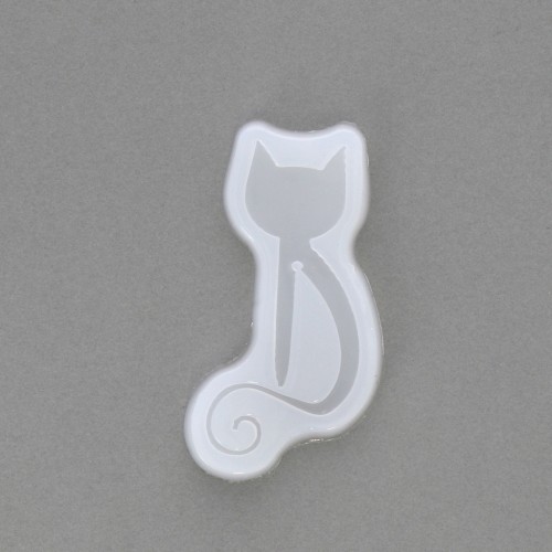 Moule silicone pour marque-page - motif chat - pour résine x1