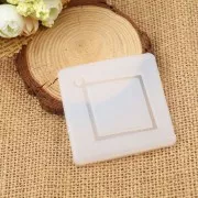 Moule silicone losange évidé pour réaliser des pendentifs en résine 56x48 mm x1