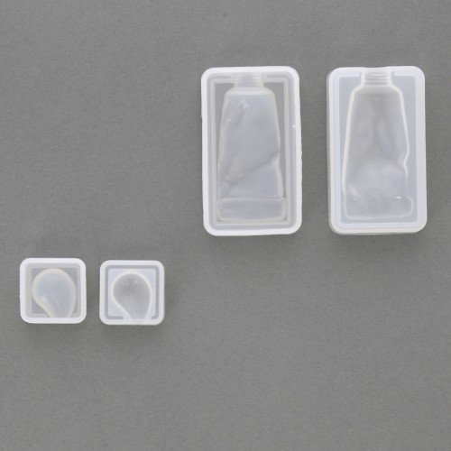 Set moules silicone shaker 2 parties pour résine - tube de gouache & goutte n°3 x1