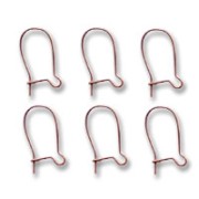 Boucles d'oreilles crochets dormeuses 15 mm cuivré vieilli x6