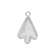 Pendentif flèche pour résine UV et pâte polymère 29x17.5 mm - Placage argent finx1