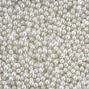 Perles rondes sans trou - mini boules PureCrystal - 5809 1.5 mm White Pearl x50