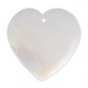 Sequin pendentif coeur 40 mm nacre x1|raw }}