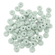 Perles Heishi rondelles en céramique 5.3x2.5 mm - Vert Turquoise mat x30