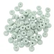 Perles Heishi rondelles en céramique 5.3x2.5 mm - Vert Turquoise mat x30