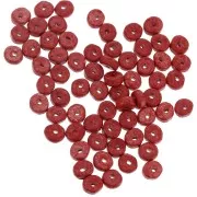 Perles Heishi rondelles en céramique 5.3x2.5 mm - Rouge mat x30