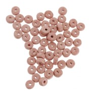 Perles Heishi rondelles en céramique 5.3x2.5 mm - Vieux rose mat x30|raw }}
