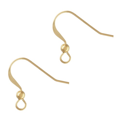 Crochets d'oreilles 15 mm en Gold filled (or laminé)  x20