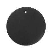 Pendentif rond en bois teinté 30 mm - Noir x1