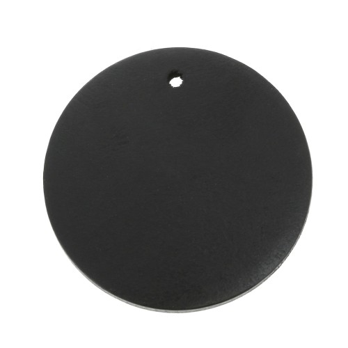 Pendentif rond en bois teinté 30 mm - Noir x1