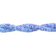 Perles Heishi rondelles  en pâte polymère 5x1 mm Multi Bleu clair x39 cm|raw }}